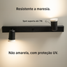 Trilho Eletrificado 2 Spot Led Mr16 Gu10 Direcionável Cor:preto - 6