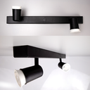 Ver imagem 1 de Trilho Eletrificado 2 Spot Led Mr16 Gu10 Direcionável Cor:preto