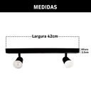 Ver mais imagens de Trilho Eletrificado 2 Spot Led Mr16 Gu10 Direcionável Cor:preto