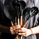 Ver imagem 5 de Kit Utensílios de Cozinha Jogo Completo 19 Peças Preto