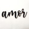 Adorno De Parede Amor 27cm - Palavra, Quadro, lettering - Toque 3D:Preto - 1
