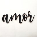 Ver imagem 1 de Adorno De Parede Amor 27cm - Palavra, Quadro, lettering - Toque 3D:Preto