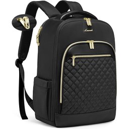 Lovevook Mochila Feminina para Laptop 17" Aprovada para Viagem (preto) - 1