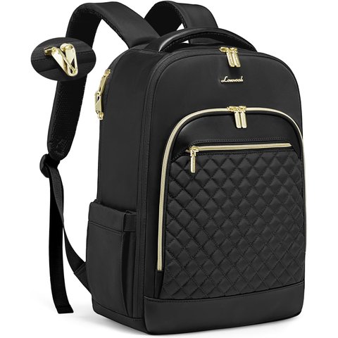Lovevook Mochila Feminina para Laptop 17" Aprovada para Viagem (preto)