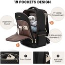 Ver imagem 2 de Lovevook Mochila Feminina para Laptop 17" Aprovada para Viagem (preto)