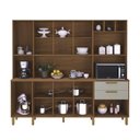 Ver imagem 5 de Kit Cozinha Porto 9 Portas 2 Gavetas MDP 219cm Freijo e Off White Indékes