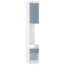 Ver imagem 1 de Mesa Cabeceira Modulado 38cm 1 Porta 1 Gaveta Taiga Branco/grey L01 - Mpozenato