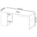 Ver imagem 4 de Escrivaninha Mesa Escritorio 2 Prateleiras Me4182 Amendoa Preto Tecno Mobili