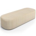 Ver imagem 2 de Puff Decorativo Doha W01 Retangular Assento Espuma Linho Palha 160cm Lyam Decor
