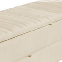 Ver imagem 4 de Calçadeira Recamier Sapateira Baú 140cm Casal Ayla Tampo Reto Suede - Estopar