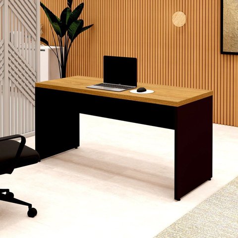 Escrivaninha para Escritório 1,50m x 0,60m com Pés Painel 100% MDF Corporate