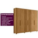 Ver imagem 4 de Guarda Roupa Casal 6 Portas 4 Gavetas Freijó Araguaia - Moval