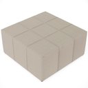 Ver imagem 5 de Kit 02 Puffs Quadrado Milano 90x90cm W01 Linho Bege