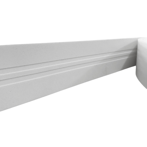 Moldura Guarnição Rodameio Eva Autocolante Sol 7cmx5mm 20 Metros - Branco