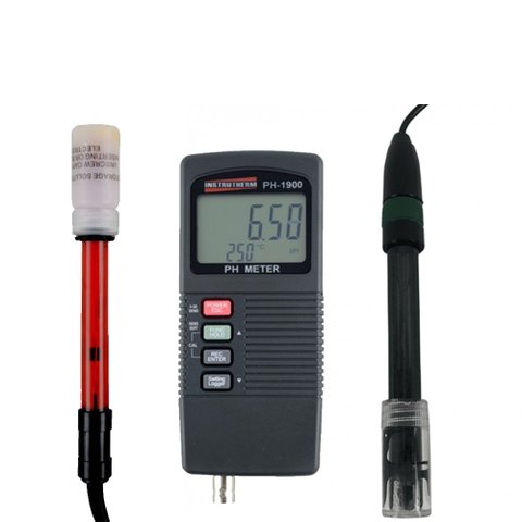 Kit Medidor Ph Digital Datalogger Ph-1900 Eletrodo Ph Tipo Combinado Bnc Epc-70 Orp Epóxi Polo Orp-8