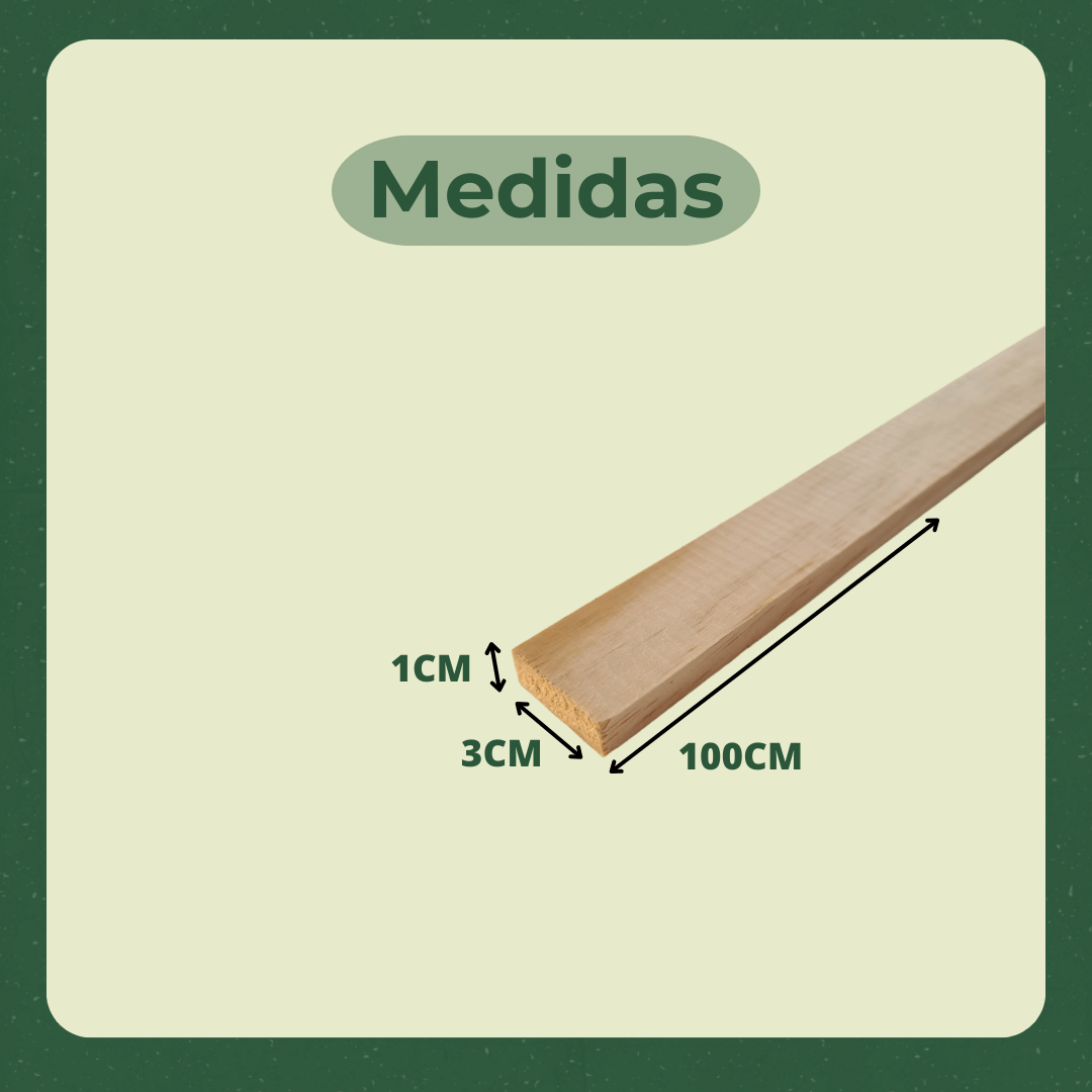 30 Ripas/sarrafos de 1x3x100 Cm Madeira de Pinus - 3