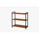 Ver imagem 2 de Estante Industrial 3 Prateleiras Perfect 70x34x85cm Nogal Preto