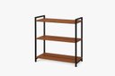 Ver imagem 2 de Estante Industrial 3 Prateleiras Perfect 70x34x85cm Nogal Preto