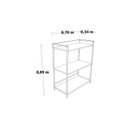 Ver imagem 3 de Estante Industrial 3 Prateleiras Perfect 70x34x85cm Nogal Preto
