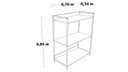Ver imagem 3 de Estante Industrial 3 Prateleiras Perfect 70x34x85cm Nogal Preto