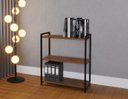 Ver imagem 1 de Estante Industrial 3 Prateleiras Perfect 70x34x85cm Nogal Preto