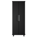 Ver imagem 3 de Armário Multiuso 2 Portas Organizador para Cozinha Escritório com Rodízios