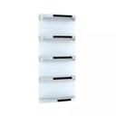 Ver imagem 1 de Kit 5 Bandejas para Gondola Canto 202 Fit 40/60 Branco Pe Preto