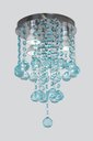 Ver imagem 1 de Pendente Para Sala Com Castanhas Bilhante Azul Tiffany:25CM/Bivolt