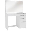 Ver imagem 3 de Penteadeira Linden 5 Gavetas com Espelho Branco - Politorno