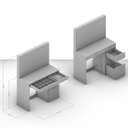 Ver imagem 2 de Penteadeira Linden 5 Gavetas com Espelho Branco - Politorno