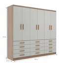 Ver imagem 3 de Guarda Roupas New Mônaco 6 Portas e 12 Gavetas - Branco / Demolição Branco / Demolição