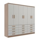Ver imagem 2 de Guarda Roupas New Mônaco 6 Portas e 12 Gavetas - Branco / Demolição Branco / Demolição