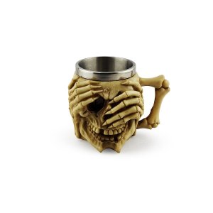 Caneca Decorativa Caveira Não Olhe Chopp Cerveja 450ml
