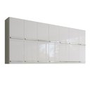 Ver imagem 1 de Armario de Cozinha Aereo Grande Suspenso 14 Portas Alemanha - Branco