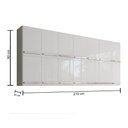 Ver imagem 4 de Armario de Cozinha Aereo Grande Suspenso 14 Portas Alemanha - Branco