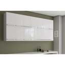 Ver imagem 6 de Armario de Cozinha Aereo Grande Suspenso 14 Portas Alemanha - Branco