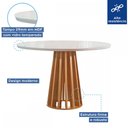 Ver imagem 6 de Mesa de Jantar 4 Lugares Kansas/Canela com Vidro Cinamomo/Off White/Suede Bege 17992 - Cel Móveis