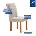 Ver imagem 5 de Mesa de Jantar 4 Lugares Kansas/Canela com Vidro Cinamomo/Off White/Suede Bege 17992 - Cel Móveis