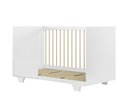 Ver imagem 3 de Berço Minicama Flocos Estilo Americano Quarto Grade de Proteção Bebê Conforto com Colchão Cor Branco