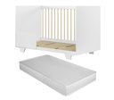 Ver imagem 1 de Berço Minicama Flocos Estilo Americano Quarto Grade de Proteção Bebê Conforto com Colchão Cor Branco