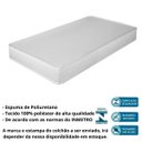 Ver imagem 4 de Berço Minicama Flocos Estilo Americano Quarto Grade de Proteção Bebê Conforto com Colchão Cor Branco