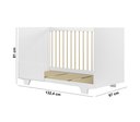Ver imagem 5 de Berço Minicama Flocos Estilo Americano Quarto Grade de Proteção Bebê Conforto com Colchão Cor Branco