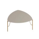 Ver imagem 2 de Mesa de Centro Bend Triangular MDF Metal 89cm Grigio com Dourado
