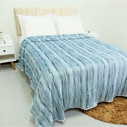 Cobertor com Manta Estampado e Sherpa Lã de Carneiro 2,40x2,20 Metros Verde Casa Dona - 4