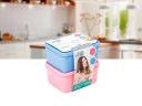 Ver imagem 2 de Conjunto 2 Potes Hermetico Quadrado 500ml Caribe Color Dup