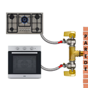 Ver imagem 6 de Kit Duas Mangueiras Aço Instalação Fogão e Forno 1,5m e 1,5m