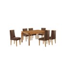 Ver imagem 2 de Conjunto de Mesa de Jantar Dublin 180 Tp MDF Laminado Canto Copo 6 Cadeiras Estela