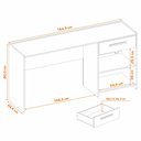 Ver imagem 6 de Kit Home Office Mesa 164cm + Armário Multiuso Alaska - Freijó