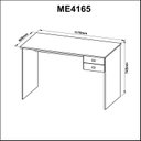 Ver imagem 3 de Escrivaninha Mesa Escritório Me4165 2 Gavetas 117cm Nogal