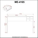 Ver mais imagens de Escrivaninha Mesa Escritório ME4165 2 Gavetas 117cm Preto e Nogal